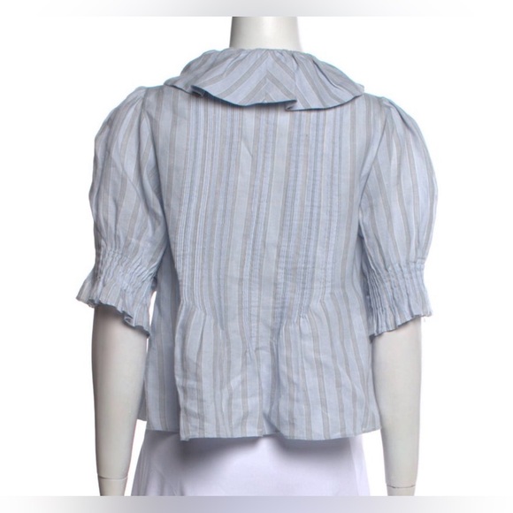 DOEN RUFFLE STRIPE TOP - M/L - Picture 2 of 7